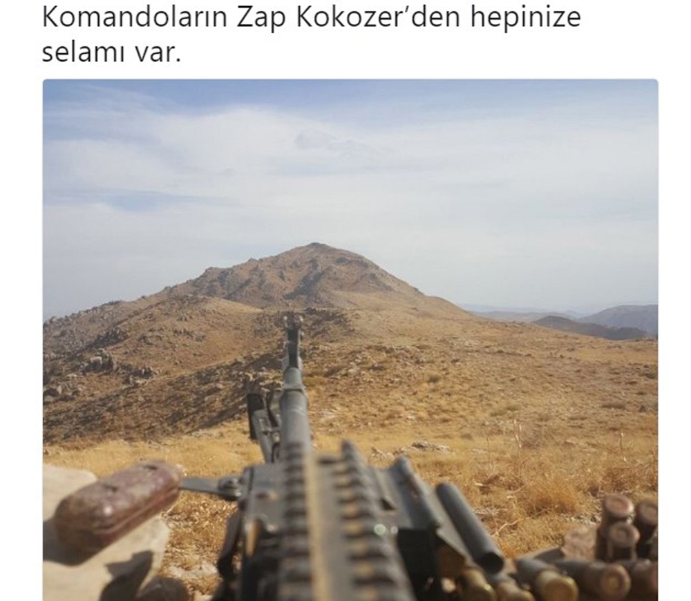 Türk askeri Kokozer Dağı’na bayrak dikti