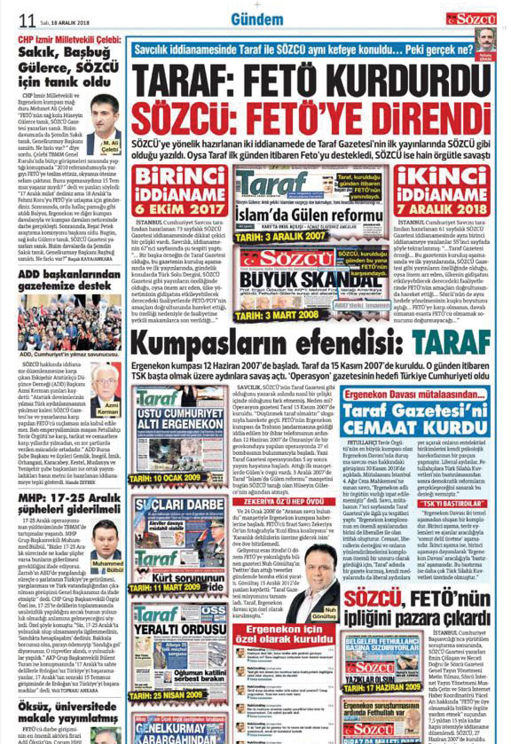 Yazdıkları: Sözcü FETÖ'ye direndi! Görüştükleri: FETÖ’nün izindeyiz!