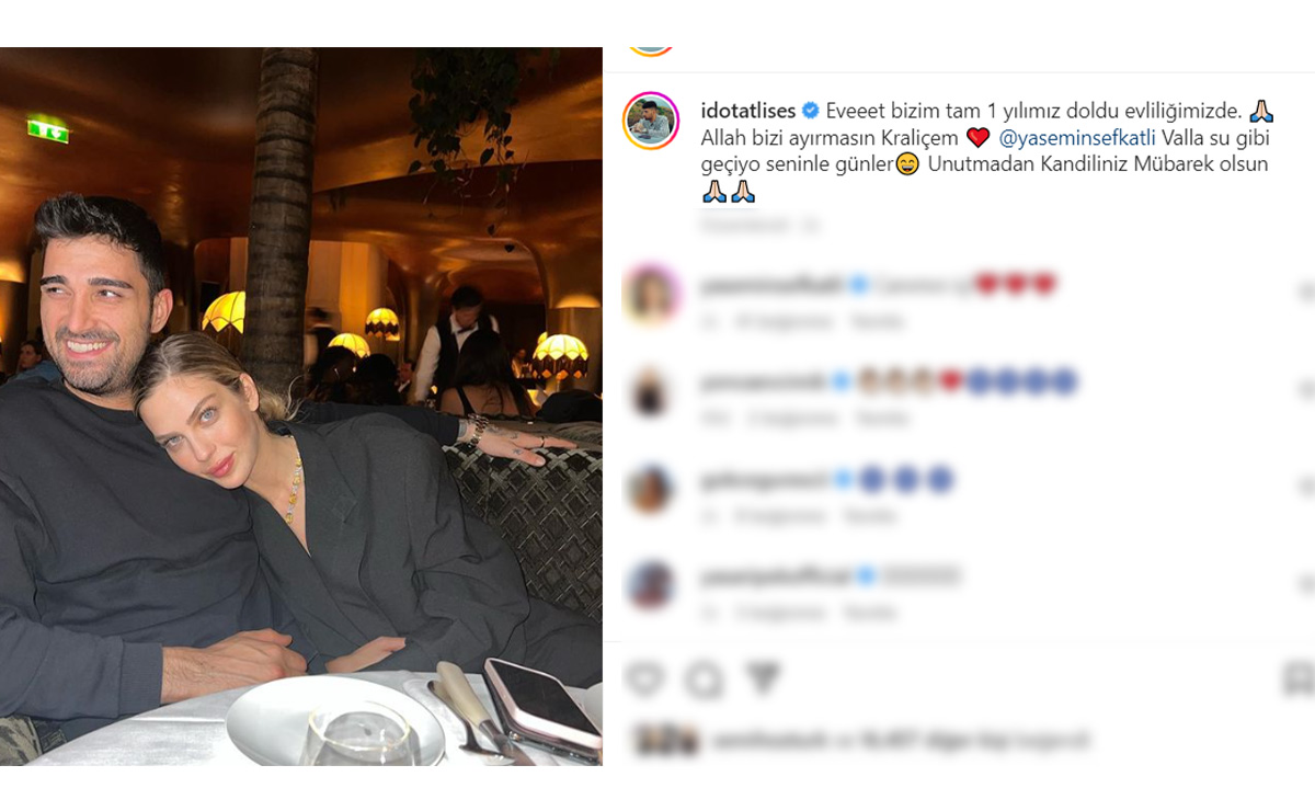 İdo Tatlıses’ten evlilik yıl dönümü paylaşımı: “Allah bizi ayırmasın kraliçem”
