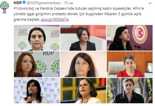 Tutuklu HDP'liler açlık grevi yapacak!