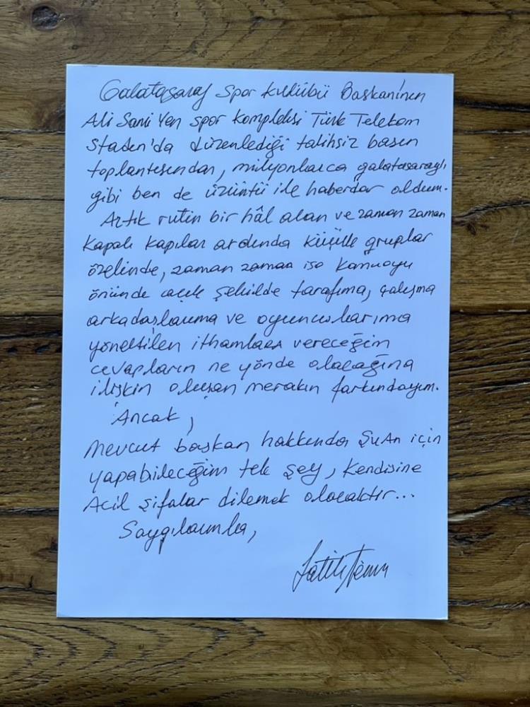 Mustafa Cengiz'in olay açıklamalarına Fatih Terim'den cevap