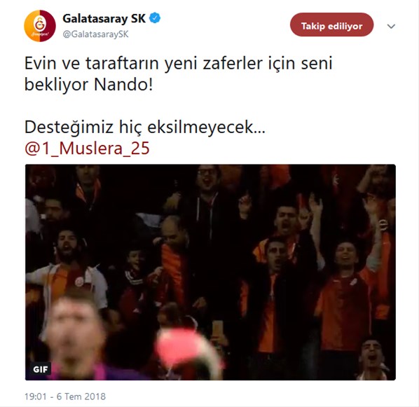 Terim'den Muslera paylaşımı
