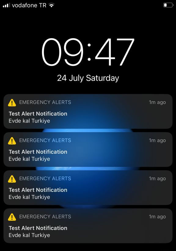 iPhone kullanıcılarına gönderilen Acil Durum Bildirisi nedir? Test Alert Notification ne işe yarıyor?