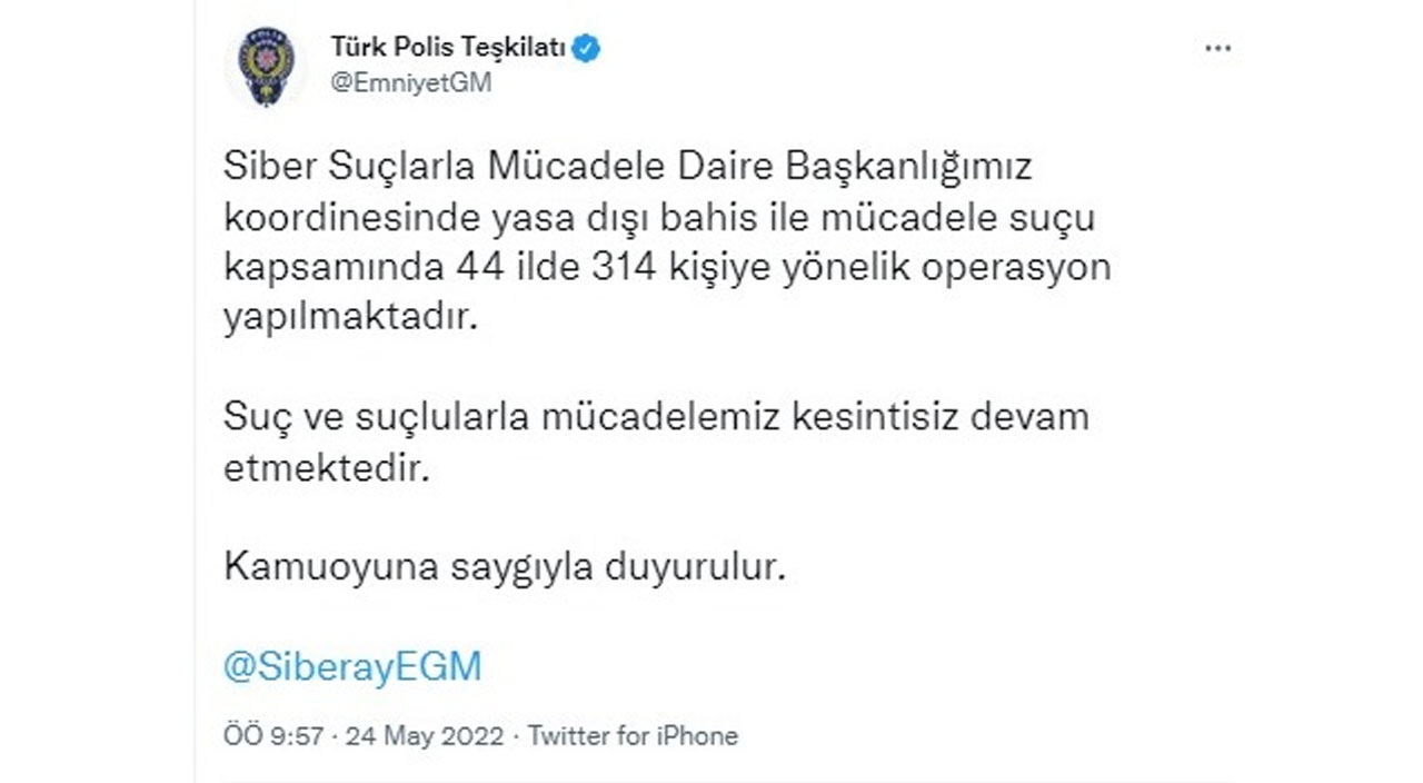44 ilde 314 kişiye yönelik dev yasa dışı bahis operasyonu 44 ilde 314 kişiye yönelik dev yasa dışı bahis operasyonu