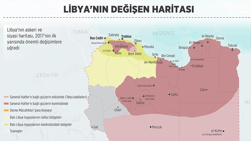 Kaddafi sonrası Libya'nın haritası önemli ölçüde değişti