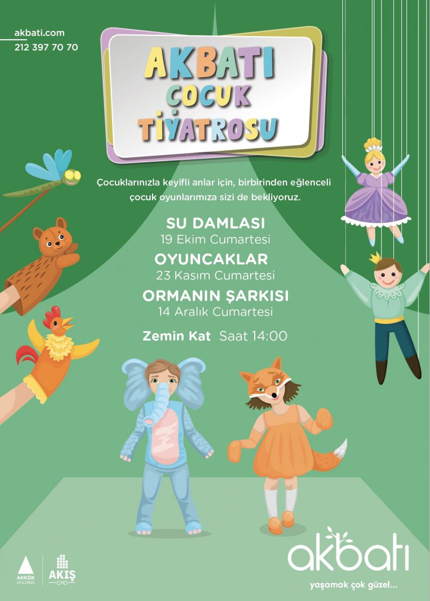 Çocuk tiyatroları Ekim’de Akbatı’da devam ediyor