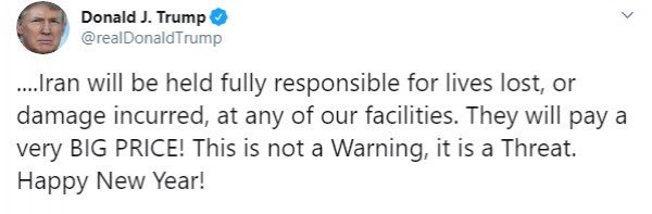 Hamaney'den Trump'ın tweetini alıntılayıp cevap verdi