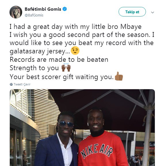 Gomis'ten flaş Galatasaray paylaşımı!