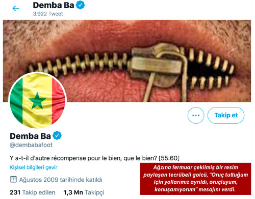 Demba Ba oruç yüzünden mi gitti?