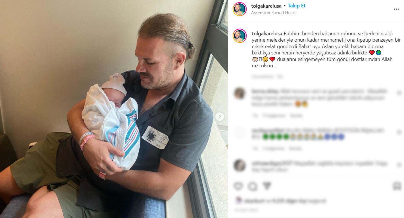4. kez baba olan Tolga Karel’in oğluna verdiği isim duygulandırdı