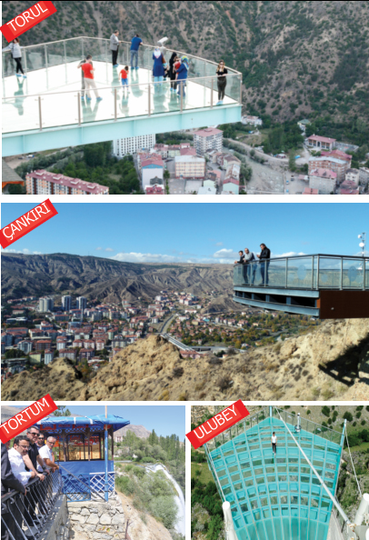 Cesaretin var mı gezmeye? Yüksek yüksek tepelerde cam teraslar