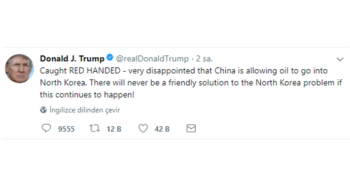 Trump: Çin suçüstü yakalandı