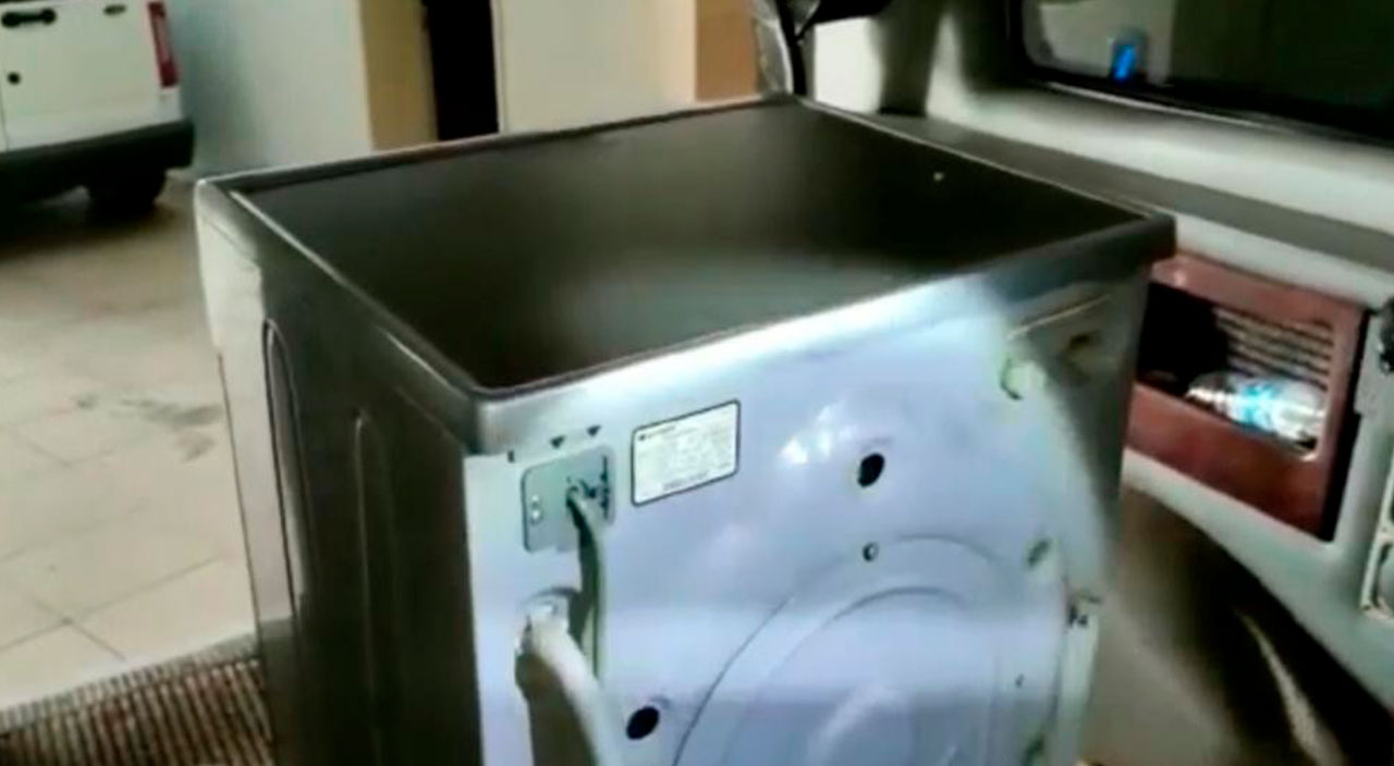 Minibüsteki çamaşır makinasında çıktı: Piyasa değeri 1 milyon