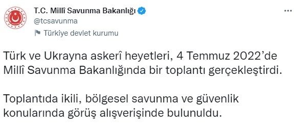 Türk ve Ukraynalı askeri heyetlerden kritik toplantı!