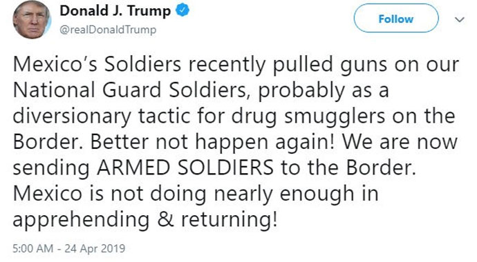 Trump Meksika sınırına asker gönderiyor