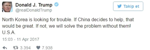 Trump'tan açık tehdit: Kuzey Kore belasını arıyor