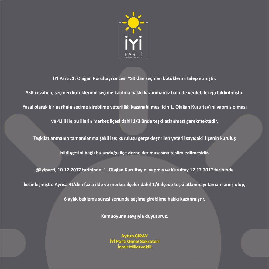 İYİ Parti'ye YSK'dan ret
