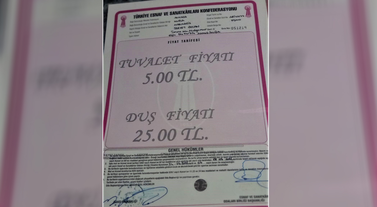 Umumi tuvaletlere zam geldi!