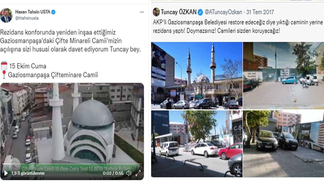 CHP’li Tuncay Özkan’ın paylaşımı havada kaldı: Rezidans değil cami yapıldı