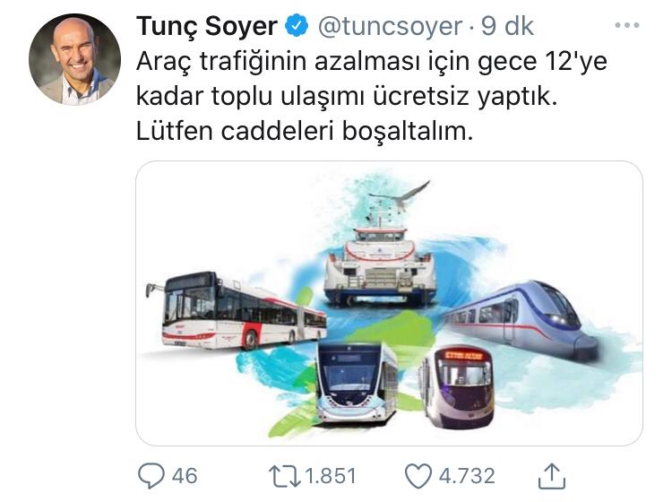 İzmir'e çağrı: Ne olur yolu boş bırakın!