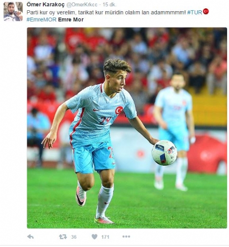 'Eyfel Mor'a büründü'