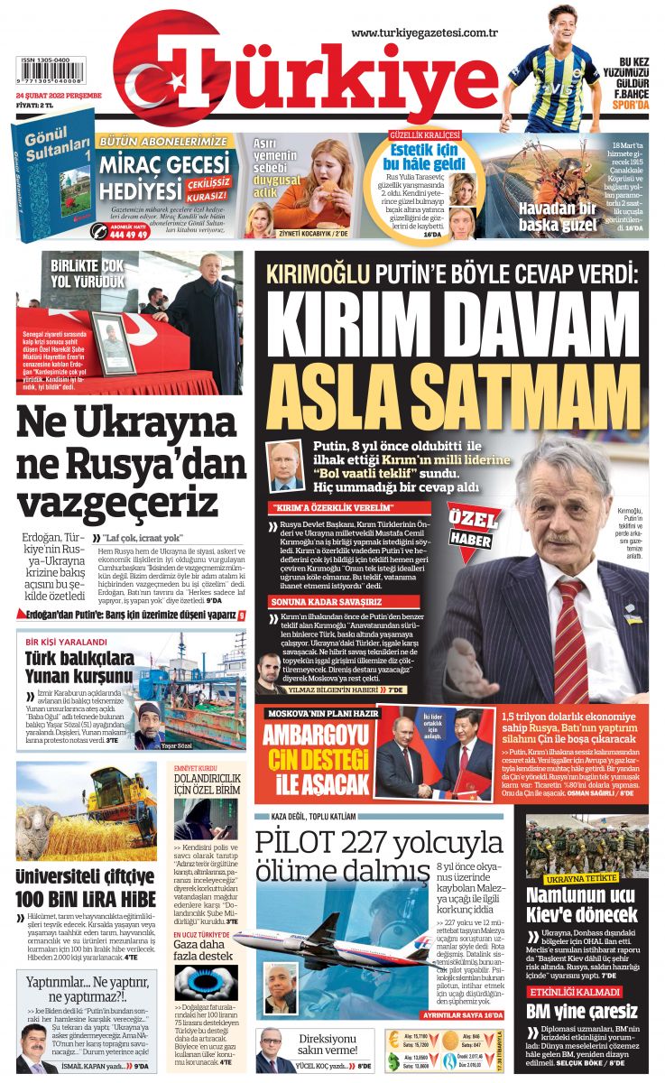 Kırımoğlu'ndan Putin'e cevap: Sürgünde ölsem de Kırım'a ihanet etmem
