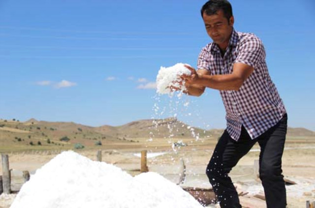 Sivas'tan İspanya'ya doğal kaynak tuzu satıyor