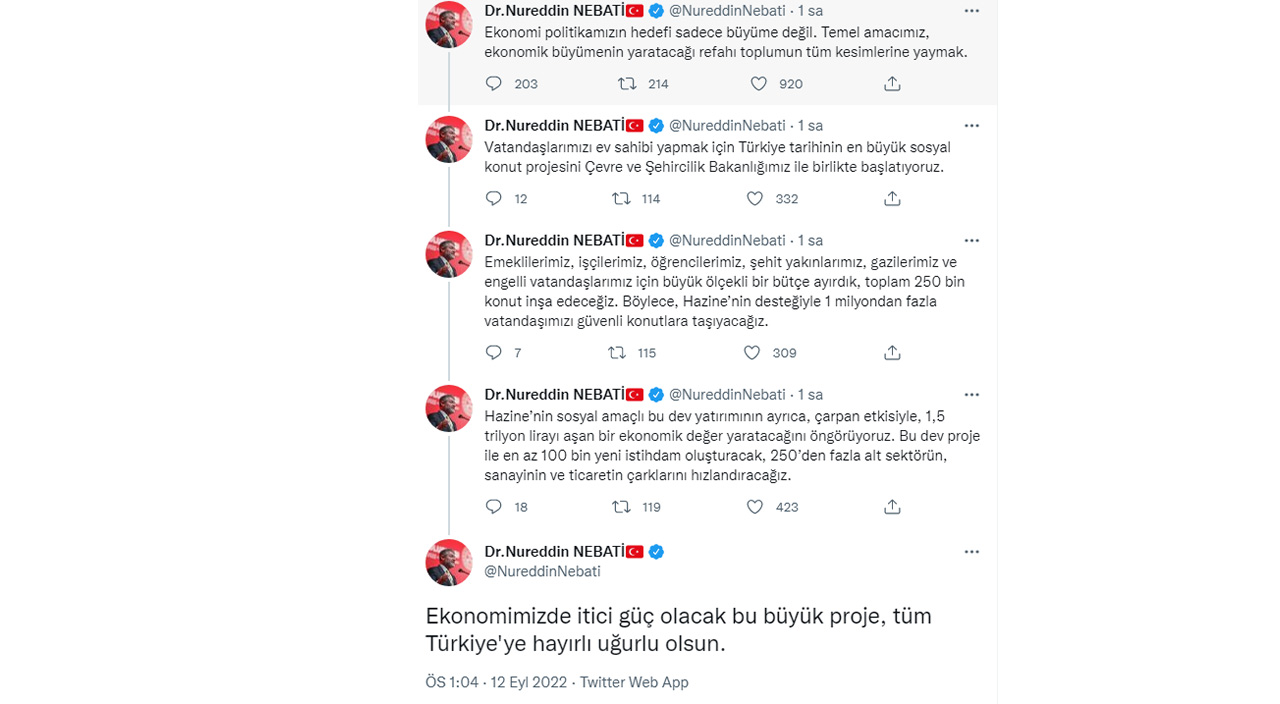 Bakan Nebati'den sosyal konut projesiyle ilgili yeni açıklama: Türkiye tarihinin en büyük projesini başlatıyoruz