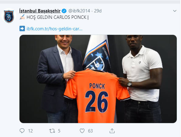 Ponck, Medipol Başakşehir'de