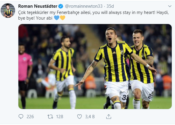 Neustadter'den veda mesajı