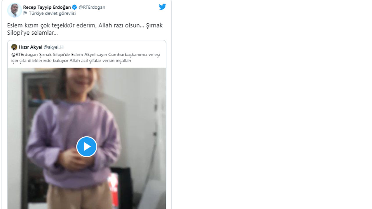 Cumhurbaşkanı Erdoğan'dan vatandaşlara teşekkür: Dualarınızı eksik etmeyin