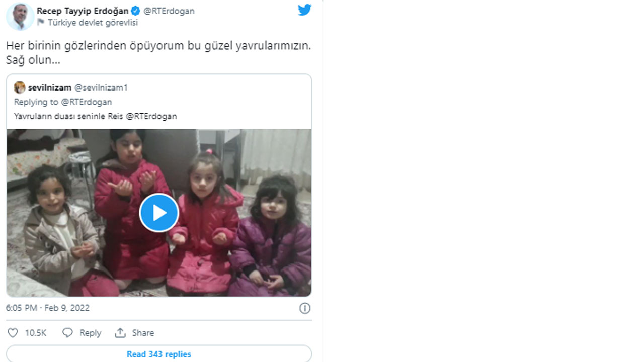 Cumhurbaşkanı Erdoğan'dan vatandaşlara teşekkür: Dualarınızı eksik etmeyin