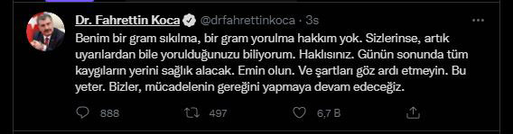 Bakan Koca: Tüm kaygıların yerini sağlık alacak