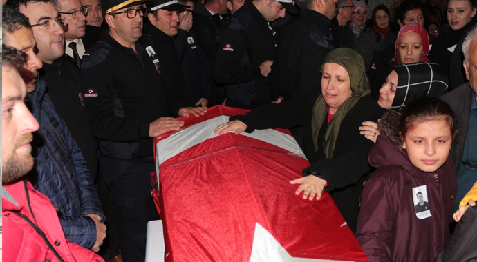 Hayatını kaybeden İnfaz Koruma Memuru için Adliye'de tören düzenlendi