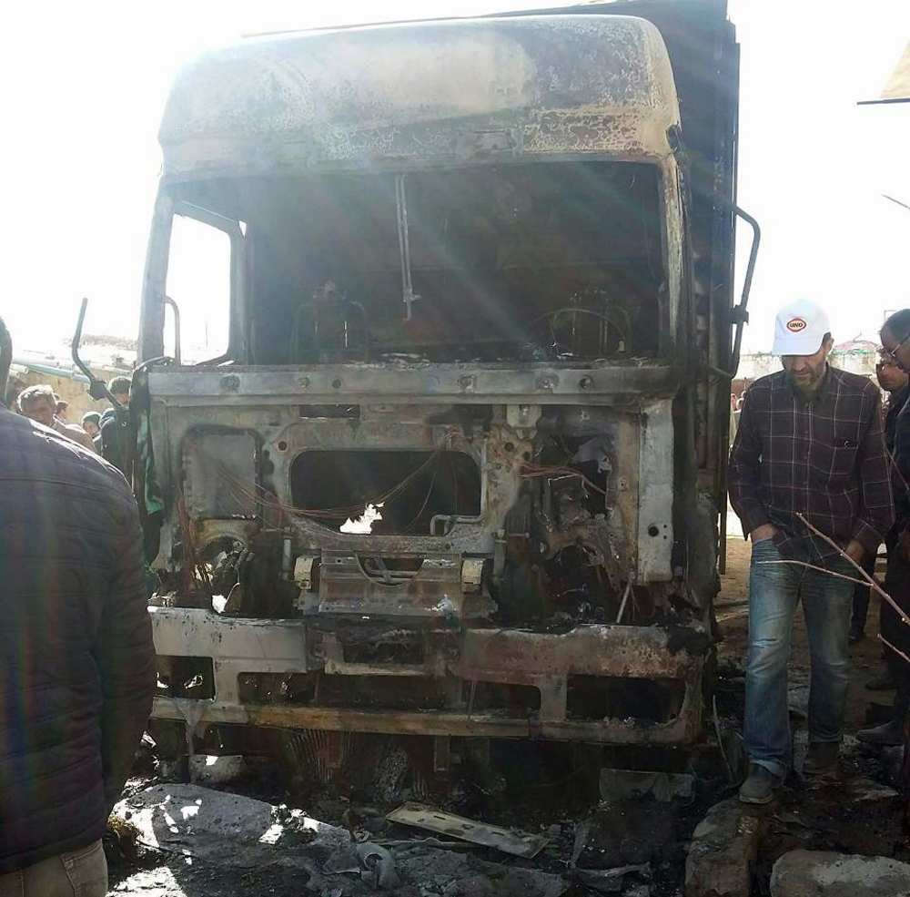 Kaynak yapılan tır bomba gibi patladı, 1 kişi hayatını kaybetti