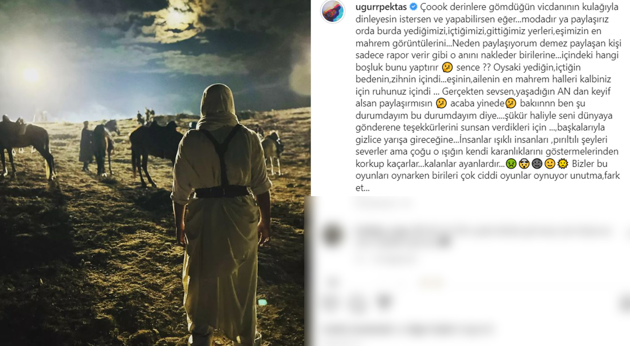 Arka Sokaklar’ın komiser Murat'ı Uğur Pektaş eşlerinin mahrem görüntülerini paylaşanlara sitem etti