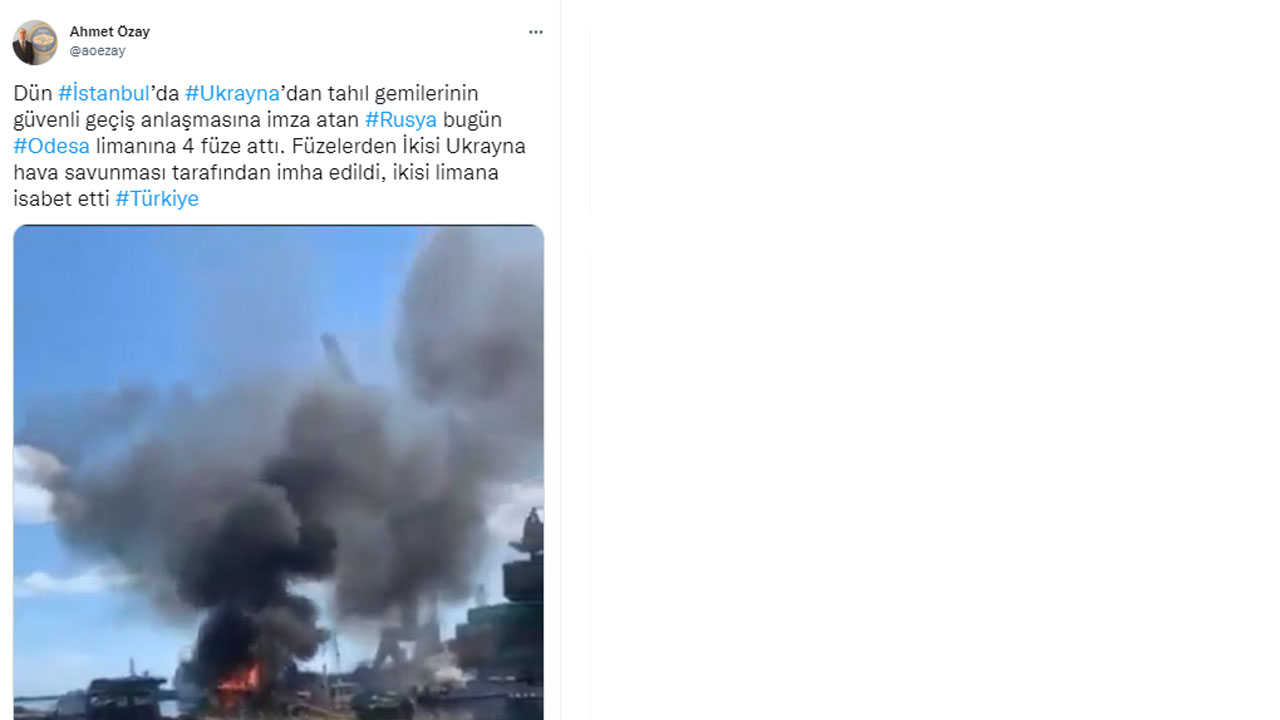 İstanbul'daki 'tahıl koridoru anlaşması'na gölge düştü: Rusya Odesa'yı vurdu