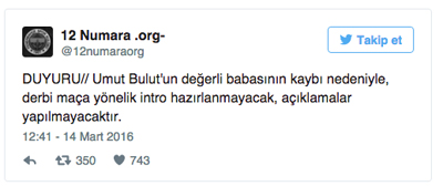 Fenerbahçe taraftarından Umut Bulut kararı