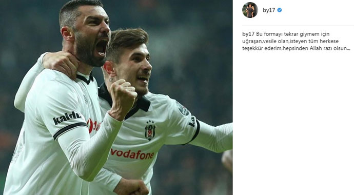 Burak Yılmaz'dan teşekkür