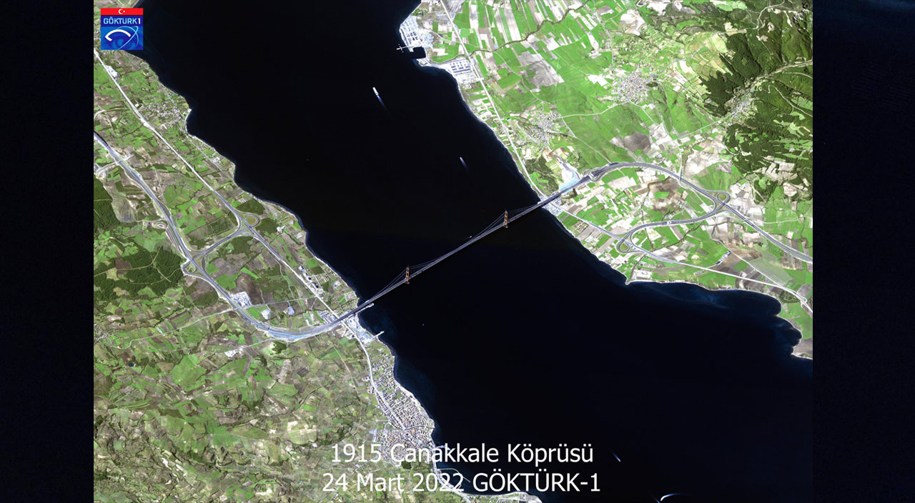 MSB, 1915 Çanakkale Köprüsü'nün uydu görüntülerini paylaştı MSB, 1915 Çanakkale Köprüsü'nün uydu görüntülerini paylaştı