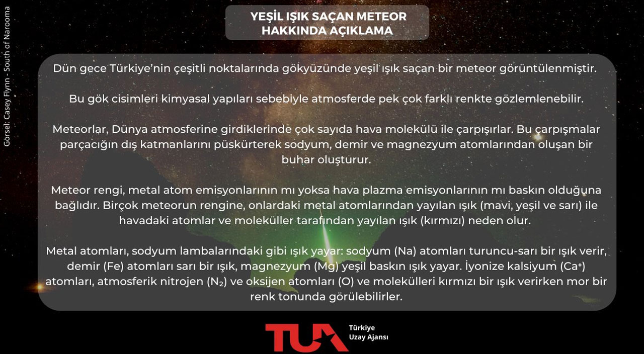 Türkiye Uzay Ajansı açıkladı: İstanbul'daki gizemli ışığın sırrı çözüldü