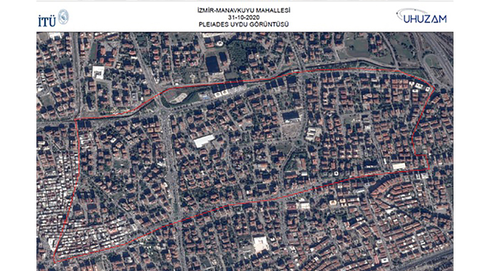 İzmir depreminin yol açtığı yıkım uzaydan görüntülendi