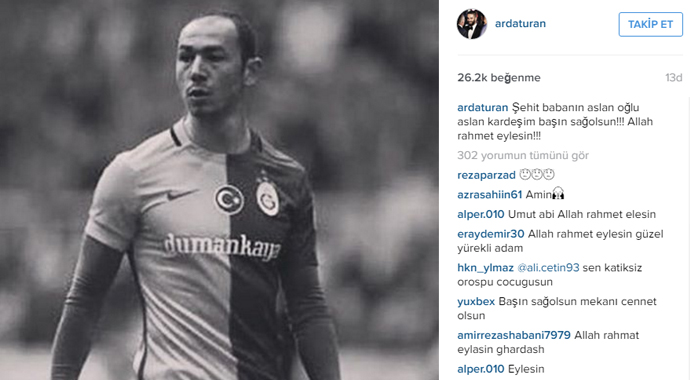 Arda Turan'dan Umut Bulut'a duygusal mesaj