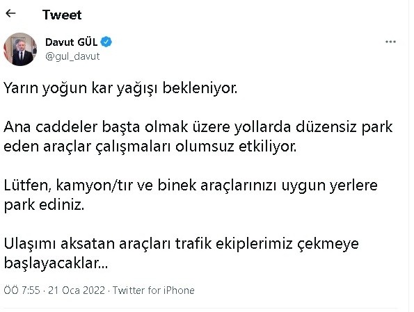 Vali uyardı: Gaziantep'te ikinci 'kar' dalgası