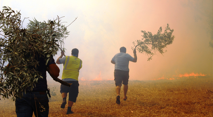 Bodrum’daki orman yangını tehlikeli boyuta ulaştı
