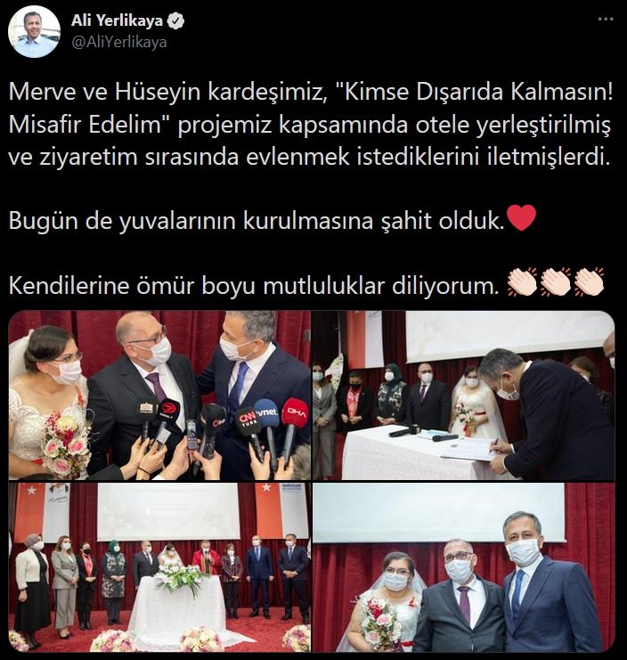 Nikah şahitleri İstanbul Valisi Ali Yerlikaya oldu Nikah şahitleri İstanbul Valisi Ali Yerlikaya oldu