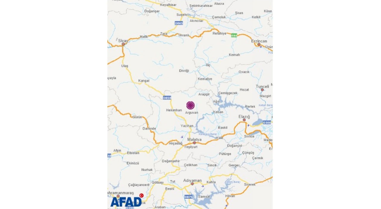 Malatya'da 3.6 büyüklüğünde deprem!