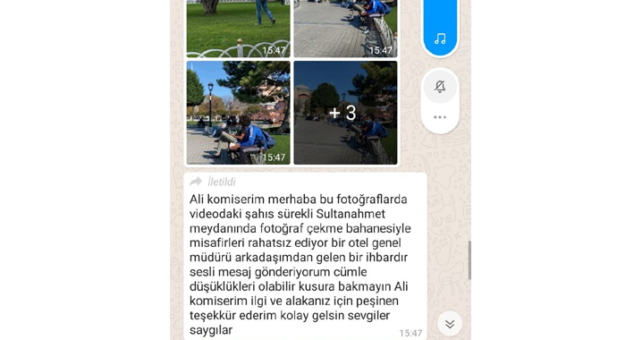 Tarihi Yarımada'da dilenci, hanutçu ve seyyar satıcılara karşı WhatsApp grubu