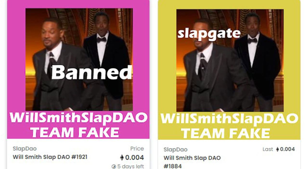 Oscar törenindeki tokat NFT oldu