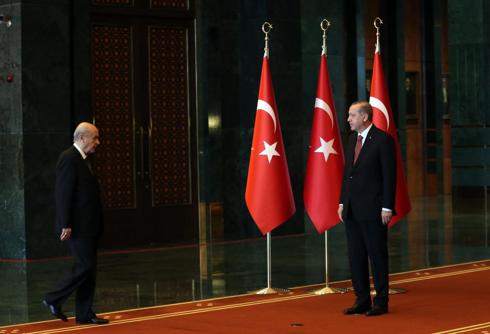 Devlet Bahçeli ilk kez 29 Ekim kutlaması için Beştepe'de